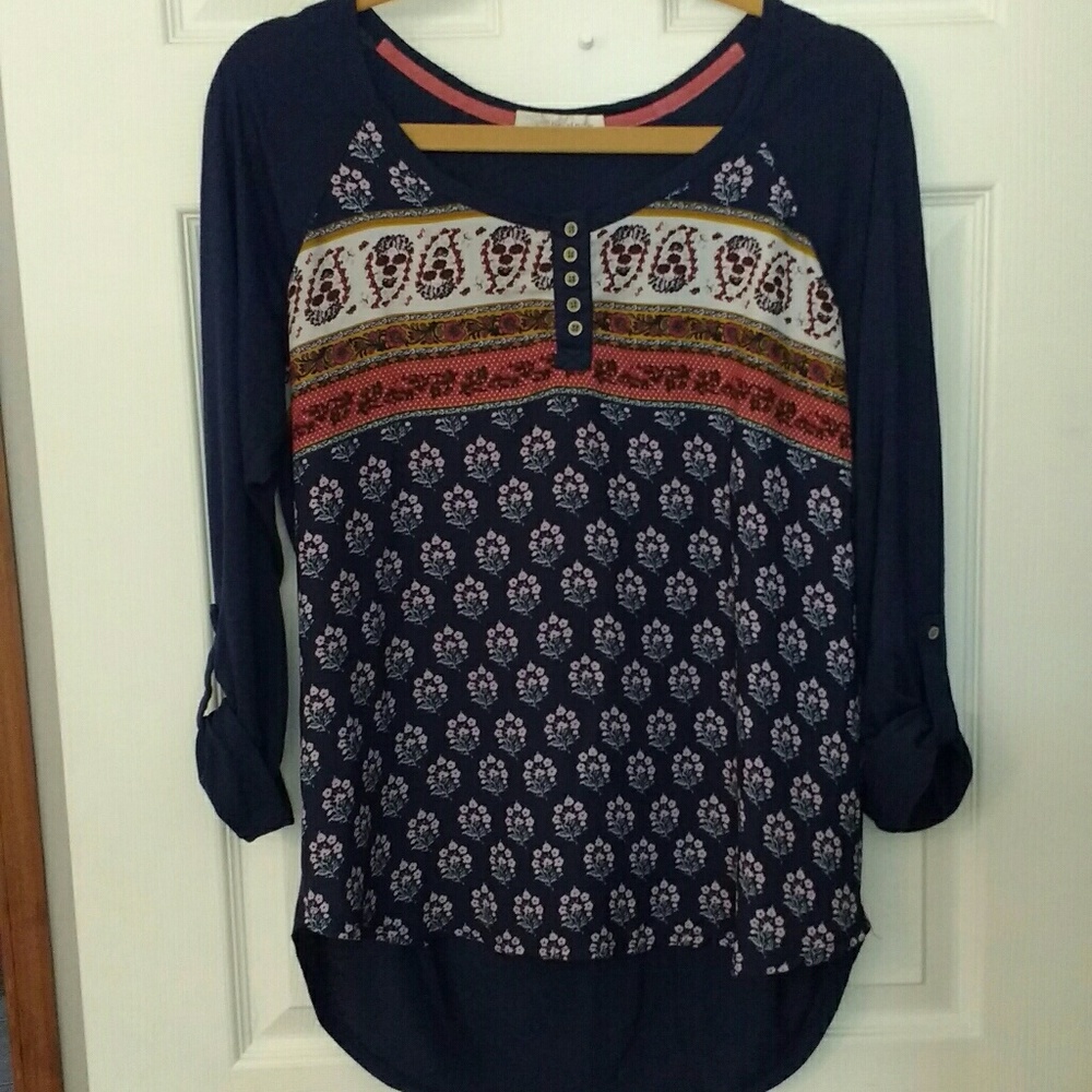 Rewind Blue with Pattern Shirt